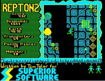 Repton 2 (1985)(Superior Software) screen shot game playing
